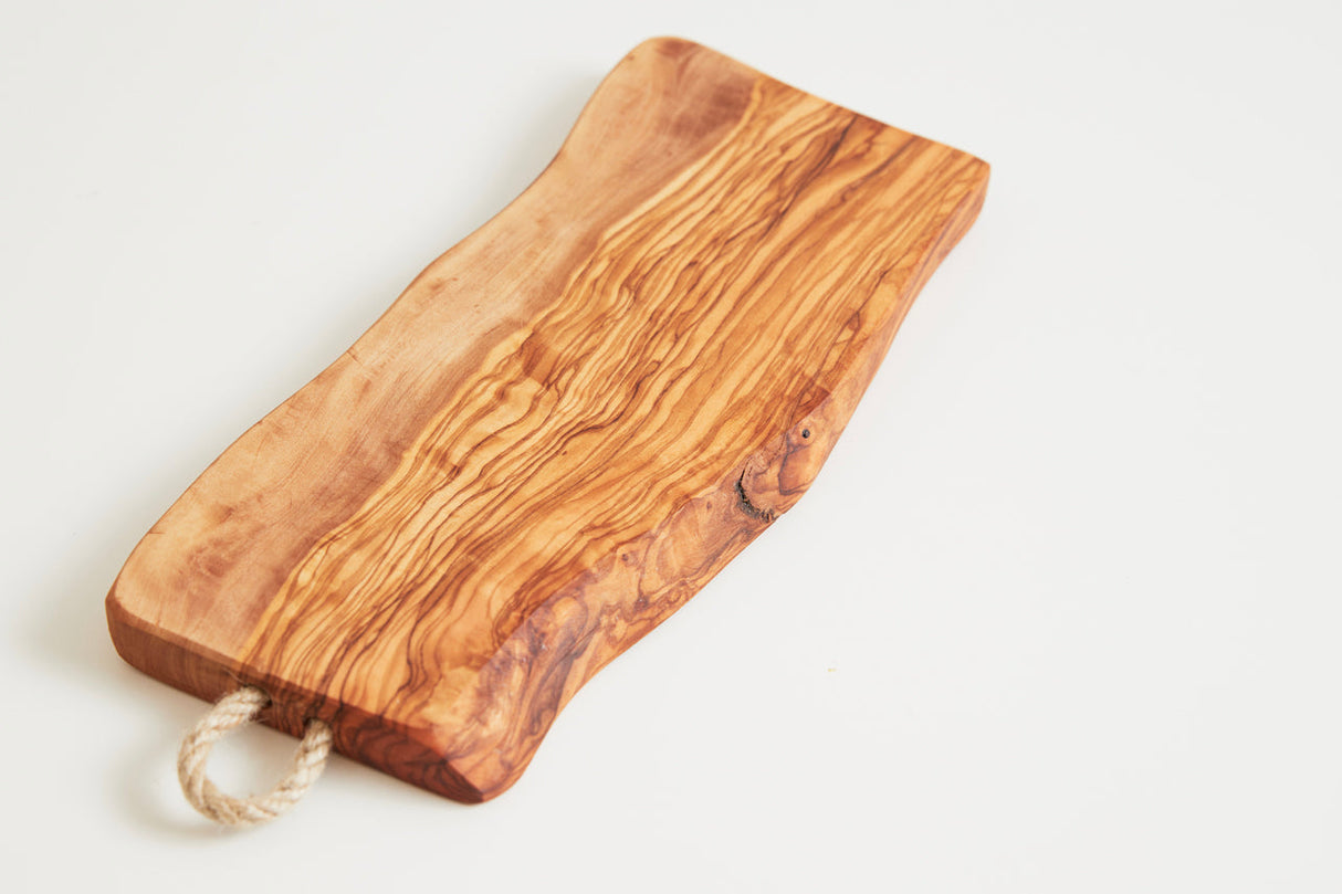 Italian Olivewood Charcuterie Board - Rope Handle - Sumiye Co