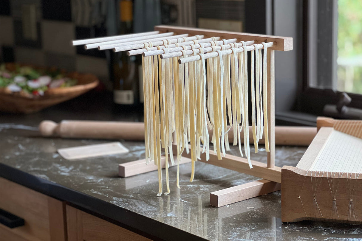 Italian Beechwood Collapsible Pasta Drying Rack - Sumiye Co