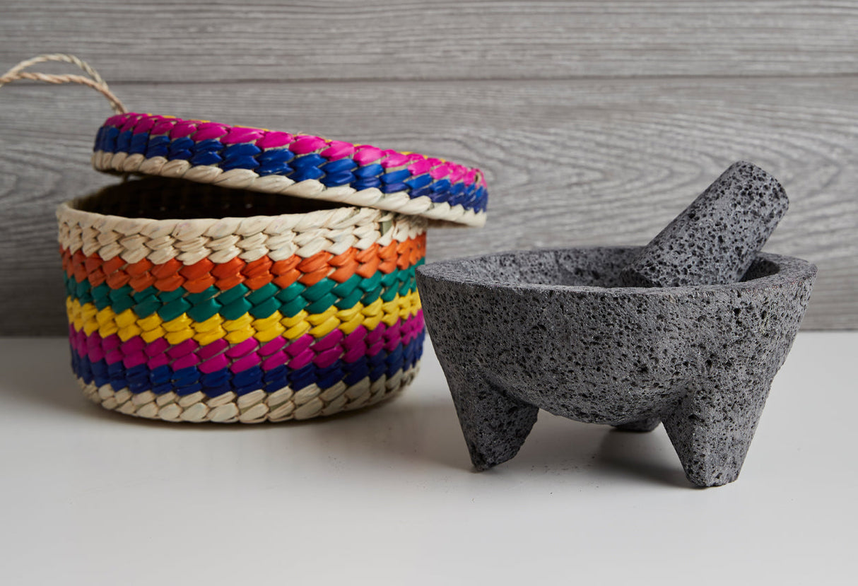 Molcajete with Tortilla Basket - Sumiye Co