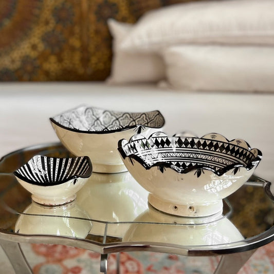 Moroccan Ceramic Nesting Bowls (Set of 3)