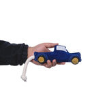 Vegan Leather Blue Pickup Truck Eco Friendly Dog Toy-1