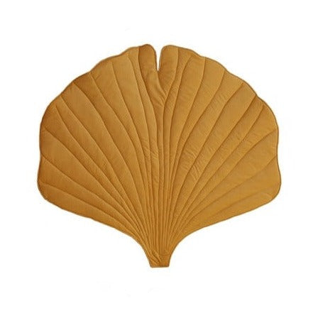 Velvet  “Honey” Ginkgo Leaf Mat by Moi Mili
