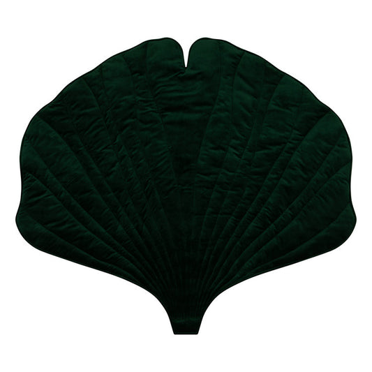 Velvet  “Green” Ginkgo Leaf Mat by Moi Mili