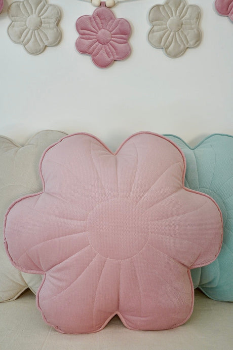 Flower Pillow Velvet "Pink Elderberry" | Kids Room & Nursery Decor - Sumiye Co