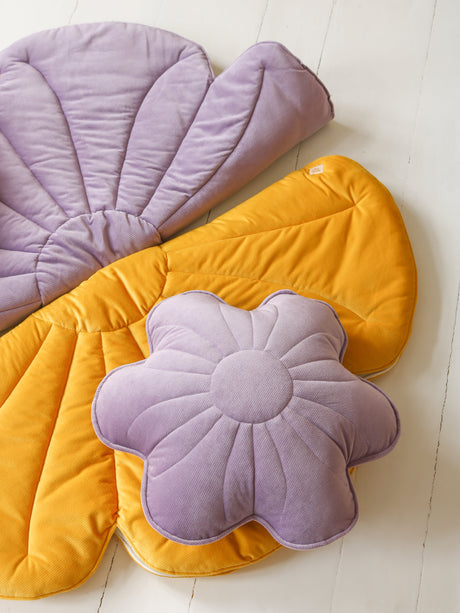 Flower Pillow Velvet "Violet" | Kids Room & Nursery Decor - Sumiye Co