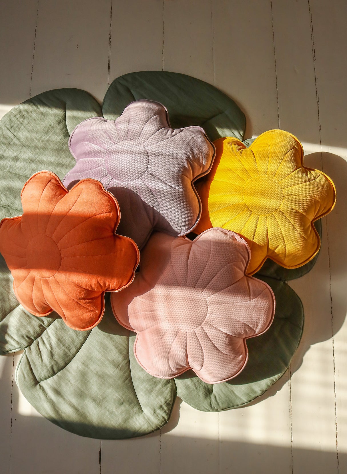 Flower Pillow Velvet "Violet" | Kids Room & Nursery Decor - Sumiye Co