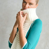 WAFFLE Crochet Scarf in Off White