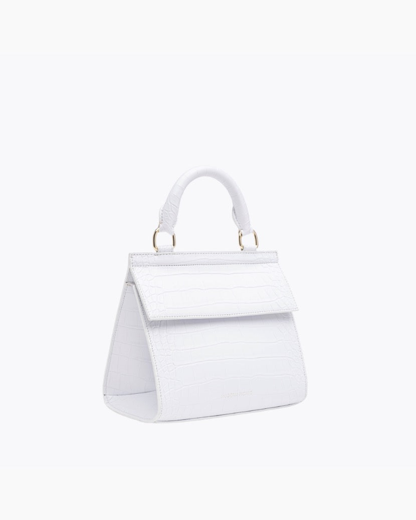 The Kids Mini - White Croc | Designer Lunch Bags & Totes