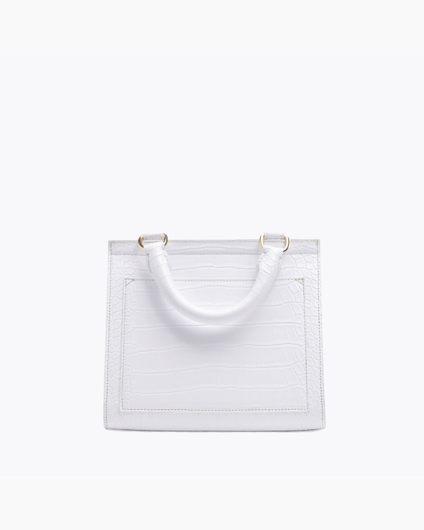 The Kids Mini - White Croc | Designer Lunch Bags & Totes - Sumiye Co