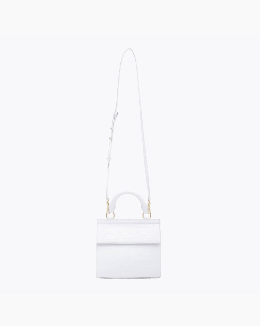 The Kids Mini - White Croc | Designer Lunch Bags & Totes - Sumiye Co