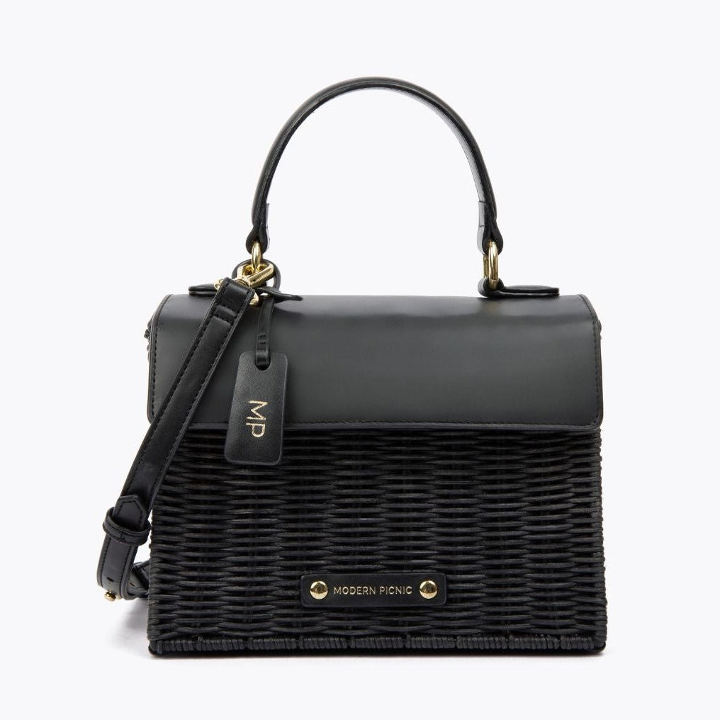 THE WICKER MINI - MIMBRE NEGRO | Bolsas y bolsos para el almuerzo de diseño