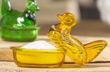 Nesting Hen Bowl & Lid - Yellow | Hand Blown Glass - Colombia