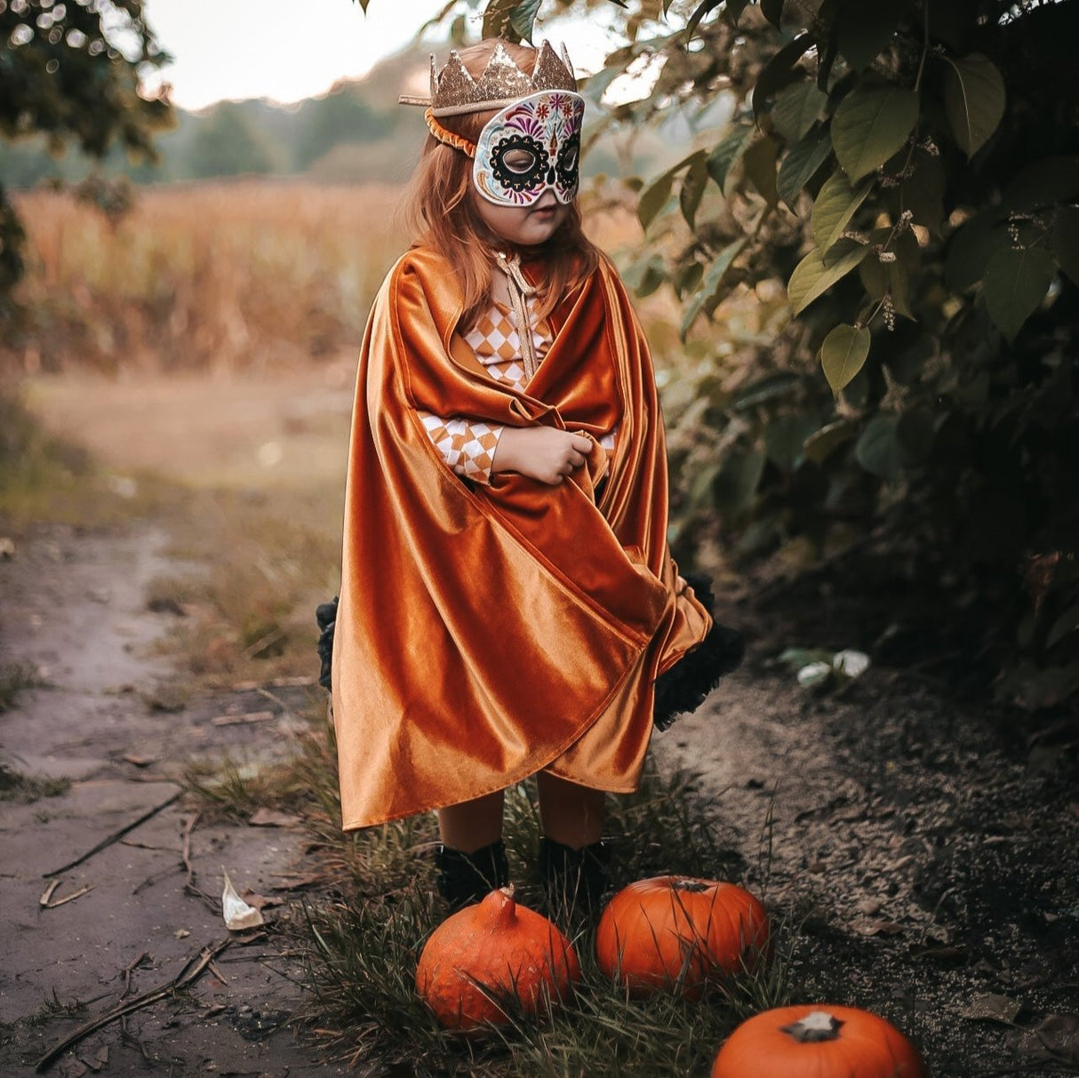 Kids Mask Embroidered Colorful Halloween Skull