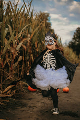 Kids Mask Embroidered Black Halloween Skull