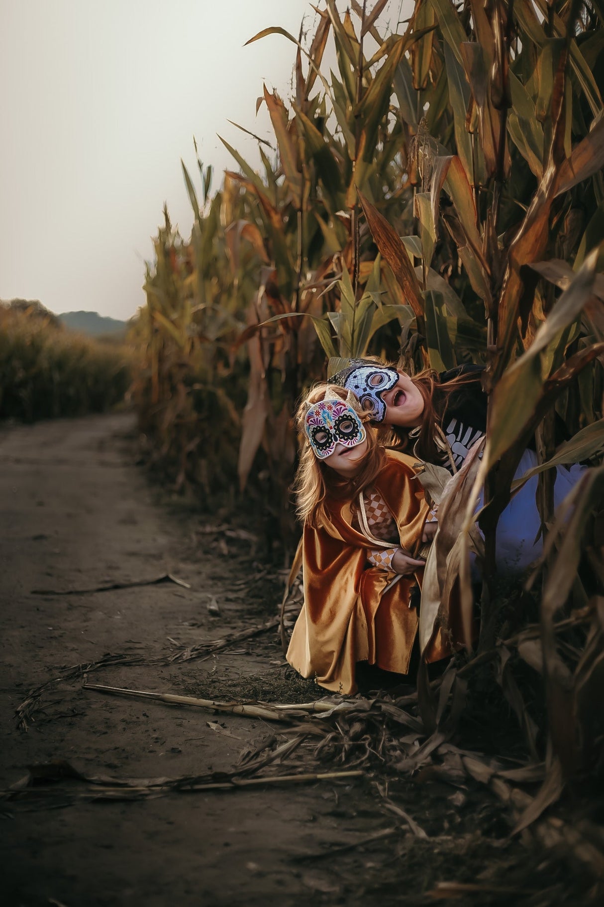 Kids Mask Embroidered Colorful Halloween Skull