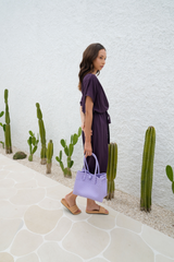 Zoe Woven Tote Small - Lavender - Sumiye Co