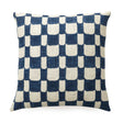 Checkered Block Printed Pillow - Indigo - Sumiye Co