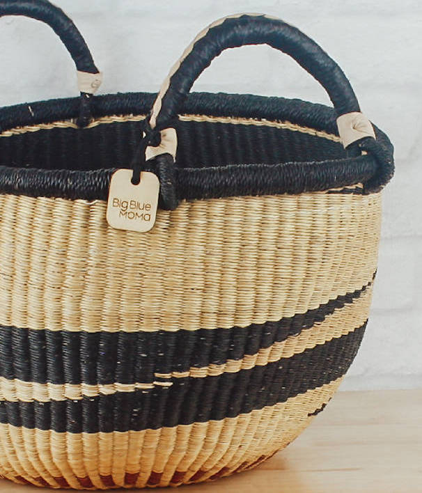 Bolga Baskets Large Round Two Handle | Ghana - Sumiye Co