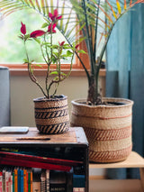 Iringa Baskets - Auburn Stripe  | Woven Milulu Grass - Africa - Sumiye Co