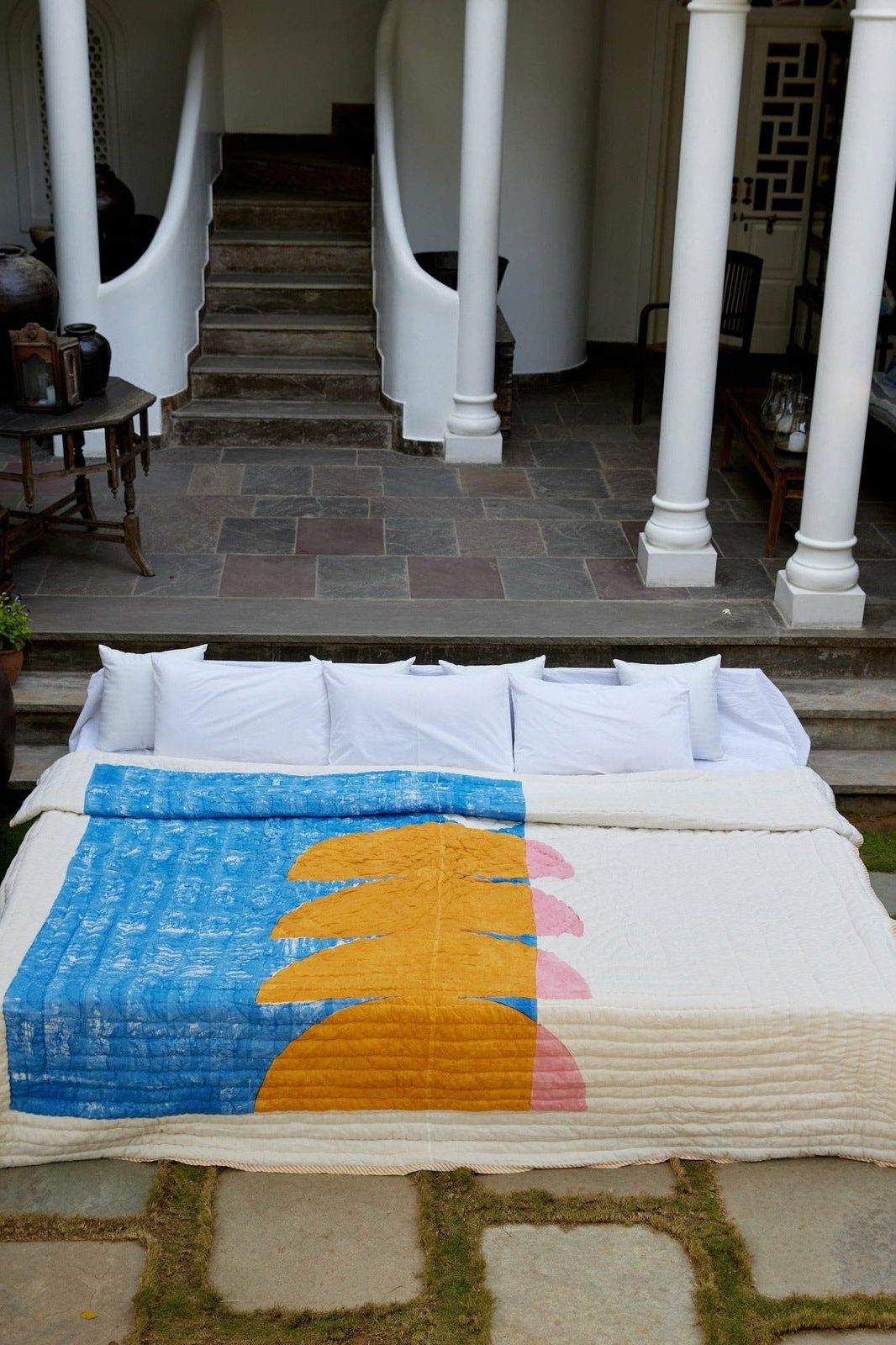 On The Beach Quilt (Reversible) | Artisanal Handmade Bedding Sets