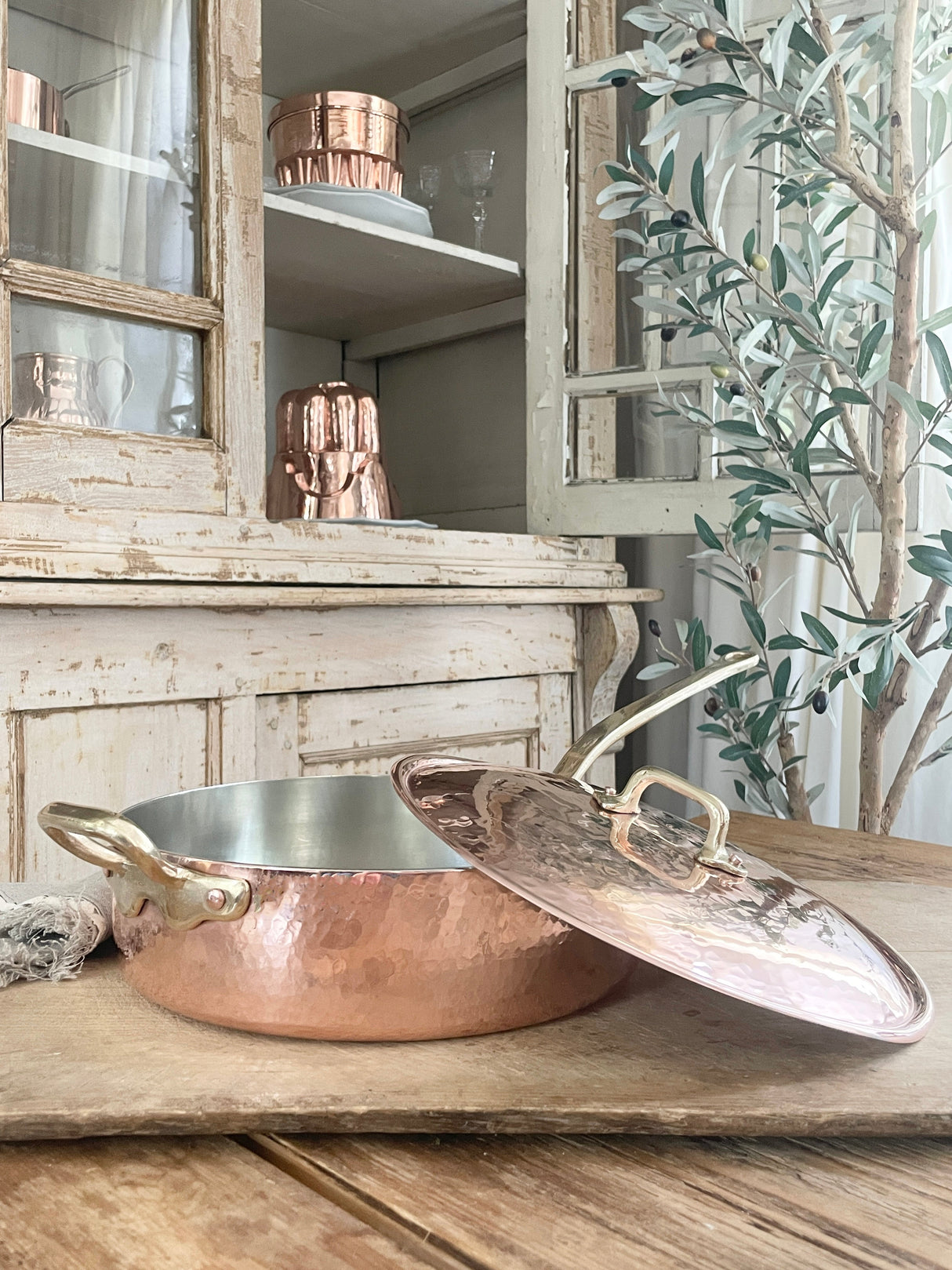 Copper Large Sauté Pan | Vintage French Inspired