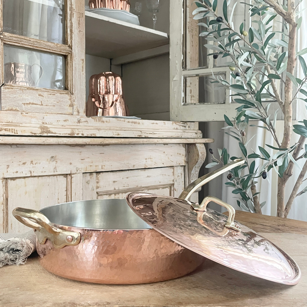 Copper Large Sauté Pan | Vintage French Inspired