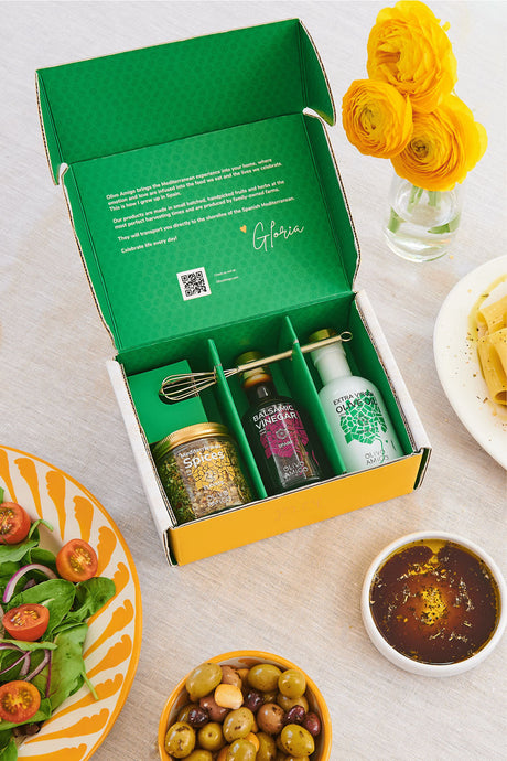 Aperitivo Gift Set | Mini Olive Oil, Balsamic, Mediterranean Spice Blend, Mini Whisk