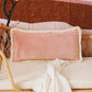 Soft Velvet "Apricot" Bolster Pillow with Fringe by Moi Mili