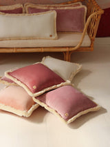 Soft Velvet "Apricot"  Pillow with Fringe by Moi Mili - Sumiye Co