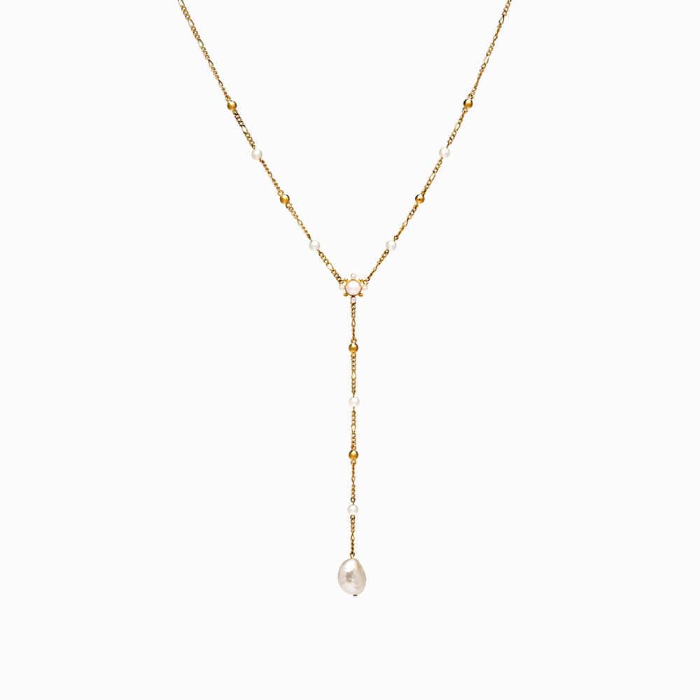 Baroque Pearl Lariat Necklace