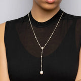 Baroque Pearl Lariat Necklace