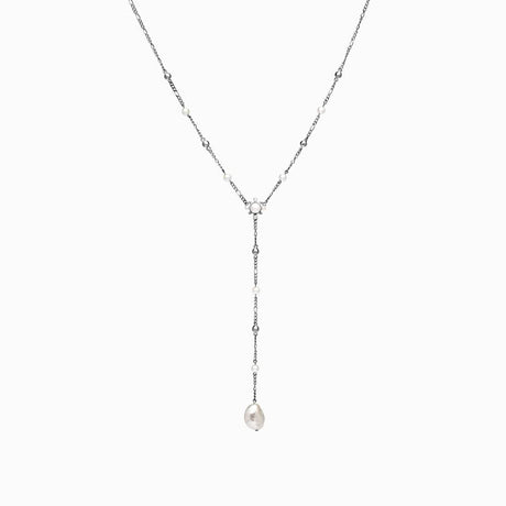 Baroque Pearl Lariat Necklace