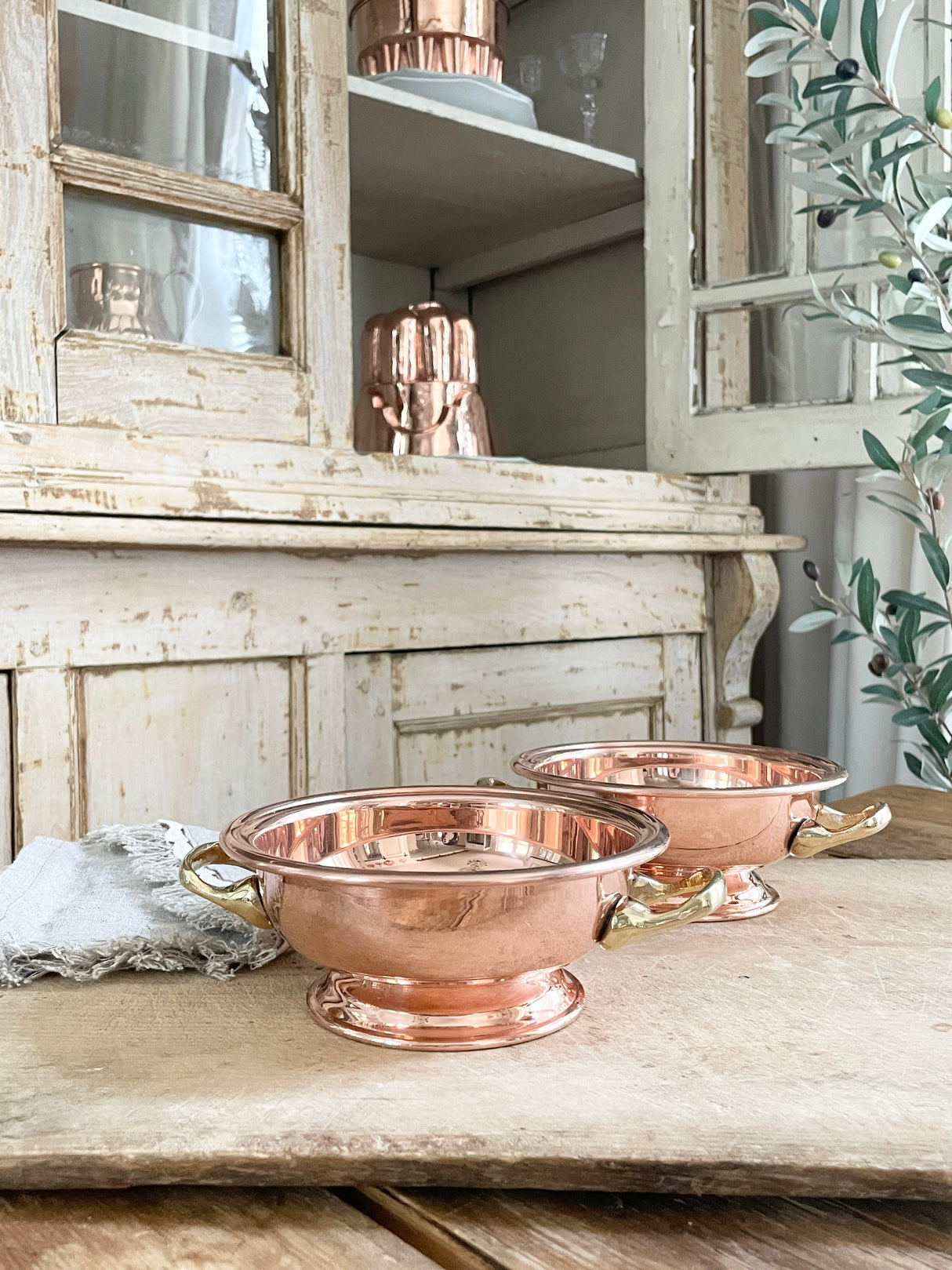 Copper Bowls (Set of 2)  | Vintage French Inspired