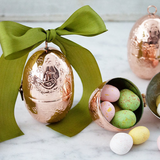 Copper Etched Bird & Floral Egg Ornaments (Set of 4) | Vintage French Inspired