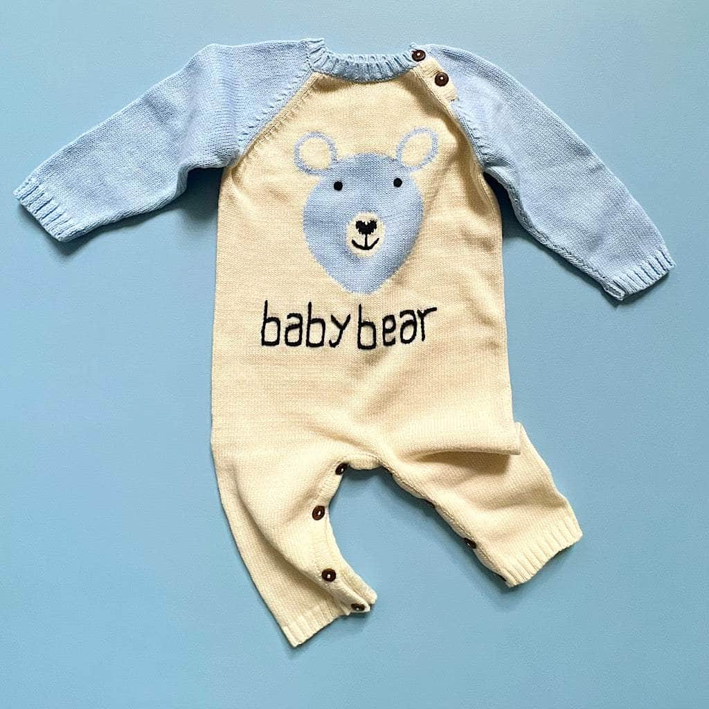 Knit Baby Romper-Baby Bear by Estella - Sumiye Co