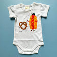 Organic Baby Onesie - Hot Dog and Pretzel by Estella - Sumiye Co