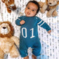 Organic Baby Romper, Knit - Sports by Estella - Sumiye Co