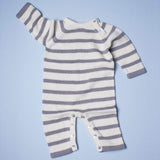 Organic Baby Romper, Long Knit - Stripe by Estella - Sumiye Co