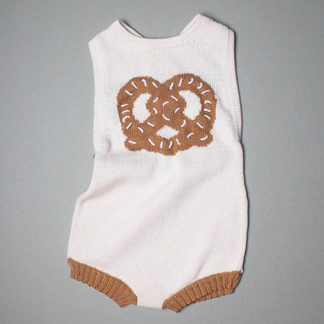 Organic Baby Romper, Sleeveless Knit - Pretzel by Estella - Sumiye Co