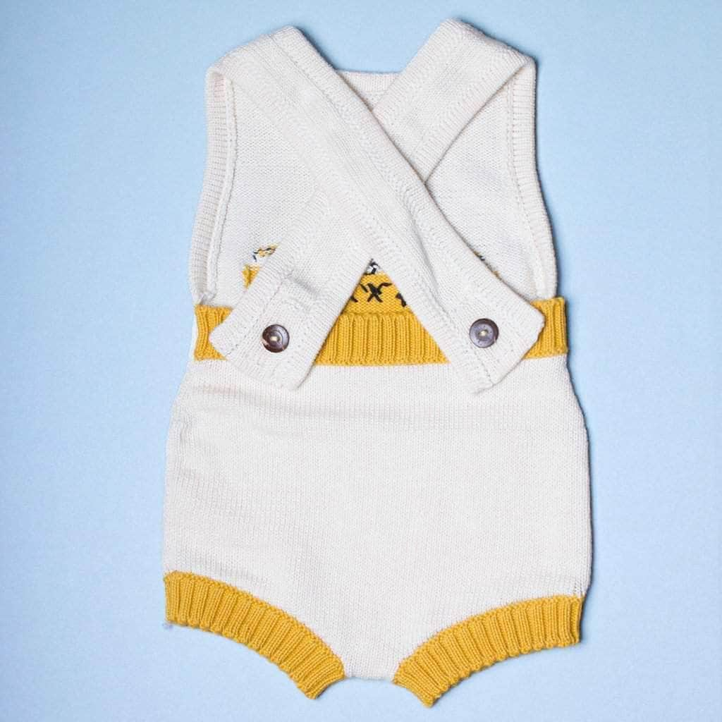 Organic Baby Romper, Sleeveless Knit - Taxi by Estella - Sumiye Co