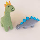 Dinosaur Baby Gift Set - Organic Newborn Toy Rattles | Stegosaurus & Brachiosaurus - Sumiye Co