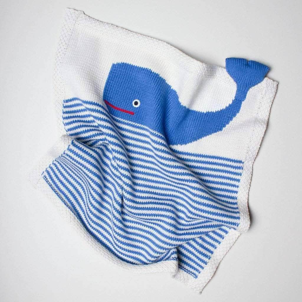 Luxury Baby Gift Set - Whale Organic Romper, Lovey, Hat & Toys by Estella - Sumiye Co