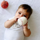 Organic Baby Ball Toy Set | Newborn Rattles - Football, Baseball & Basketball by Estella - Sumiye Co