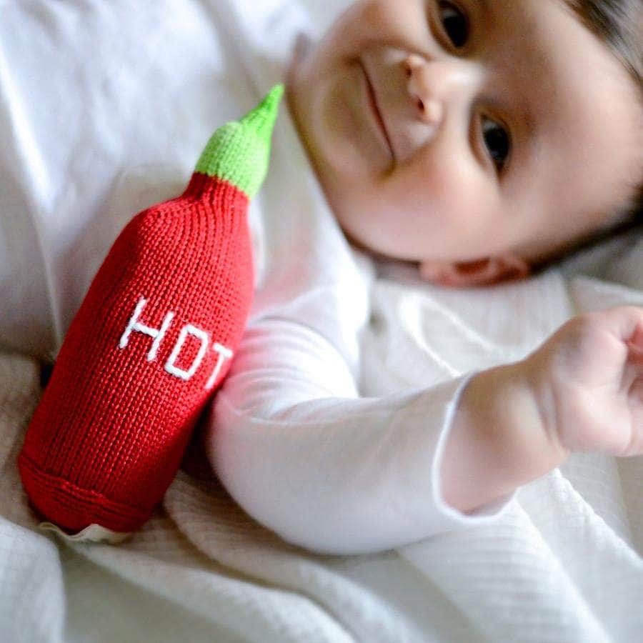 Organic Baby Gift Set | Hot Sauce & Avocado Rattles by Estella - Sumiye Co