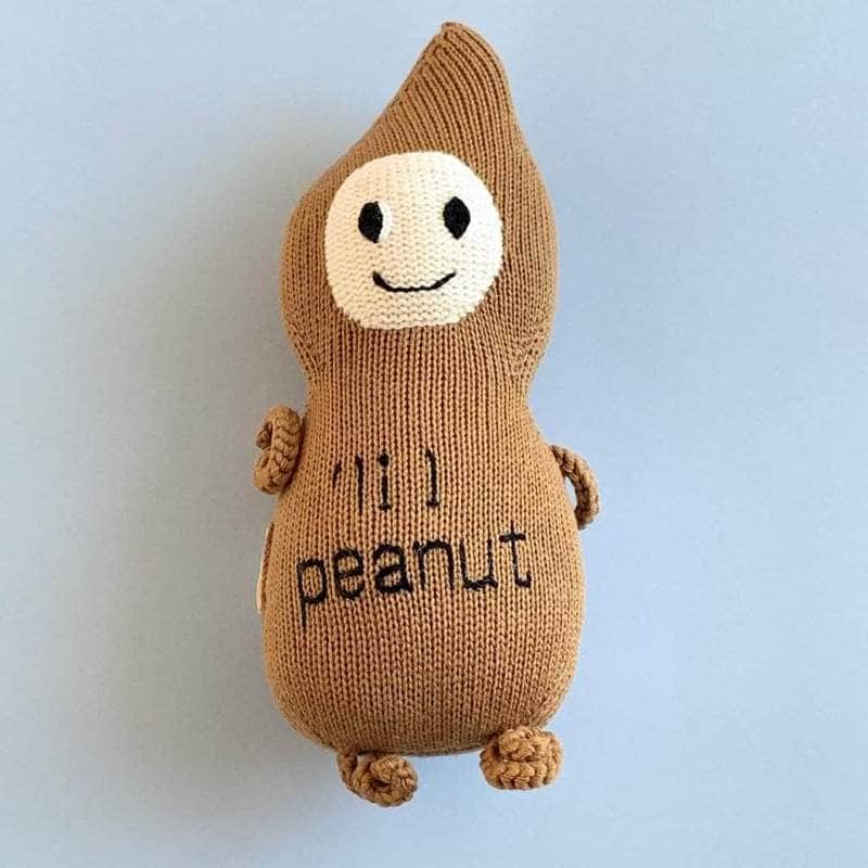 Organic Baby Gift Set - Knitted Baby Romper & Stuffed Animal, Lil Peanut by Estella