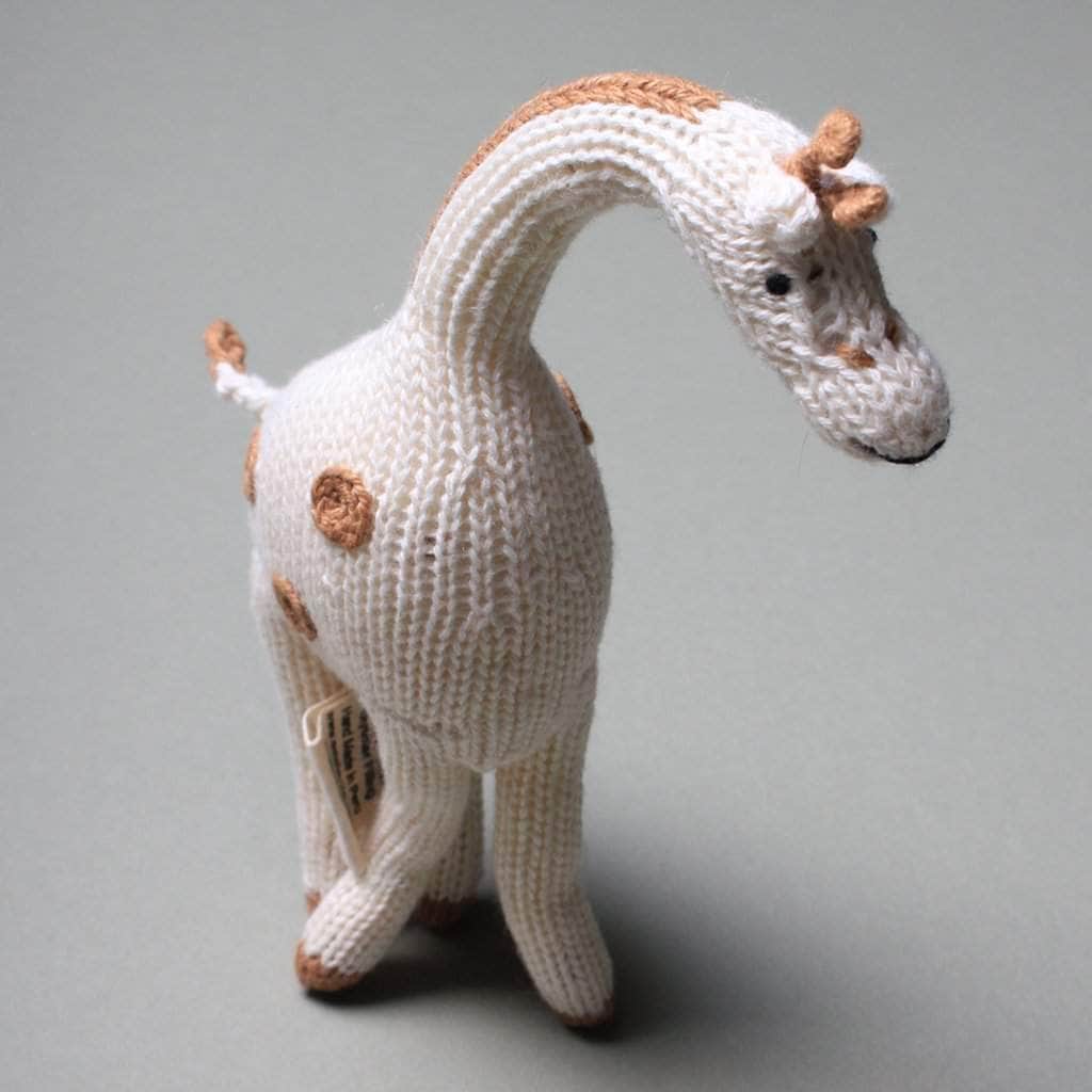 Organic Baby Gift Set | Lion, Elephant, Giraffe & Monkey Rattles by Estella - Sumiye Co