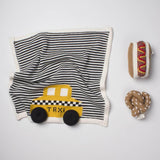 Baby Gift Set - Security Blanket, Rattle, NYC Taxi, Hot Dog & Pretzel - Sumiye Co