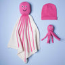 Organic Baby Gift Sets - Newborn Lovey Blanket, Rattle Toy & Hat | Octopus by Estella - Sumiye Co