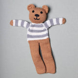 Estella Organic Cotton Handmade Baby Soother - Striped Brown Bear 7.5 by Estella - Sumiye Co