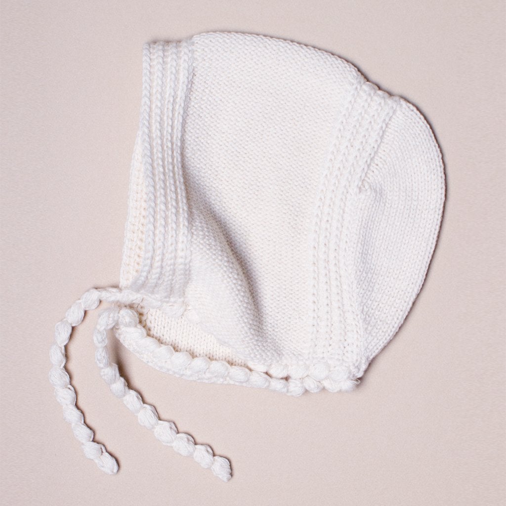 Organic Baby Bonnet Hats, Hand Knit by Estella - Sumiye Co